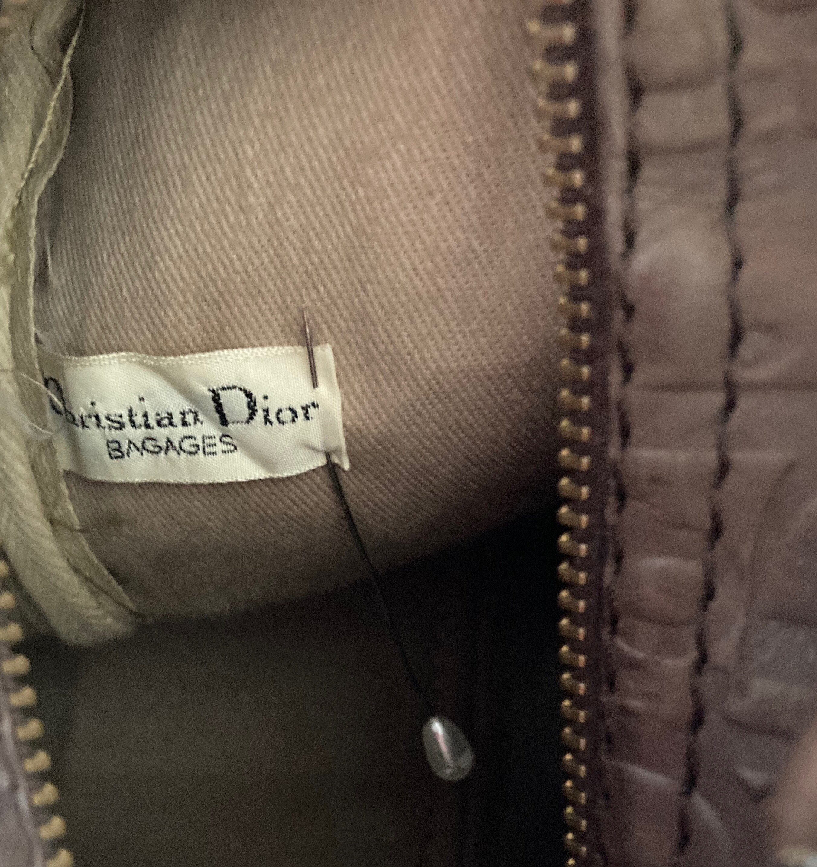 1980s Christian Dior Leather Embossed Diorissimo Pattern 1980s Christian Dior Leather Embossed Diorissimo Pattern
