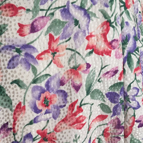 Light & Pretty 1970s Silk Floral A-Line Skirt/Vin… - image 5