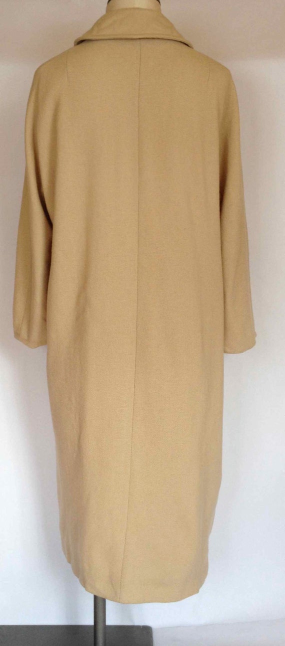 60s Gold/Cream Lightweight Wool Ladies Button Dow… - image 3