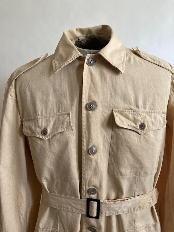 1930s/1940s Mens Cotton Safari Jacket with Matching B… - Gem