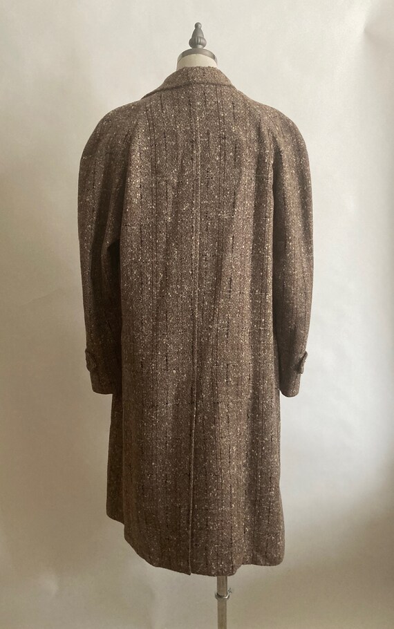 1940's Brown Flecked Wool Tweed Coat/ Small Mens/… - image 4