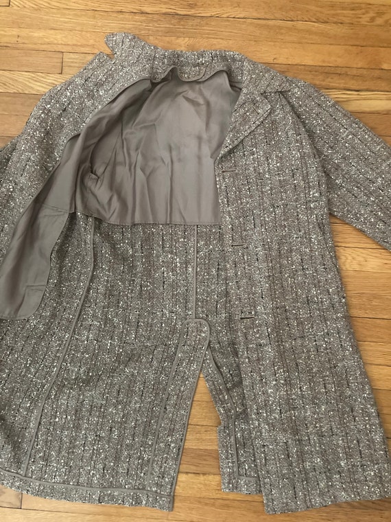 1940's Brown Flecked Wool Tweed Coat/ Small Mens/… - image 7