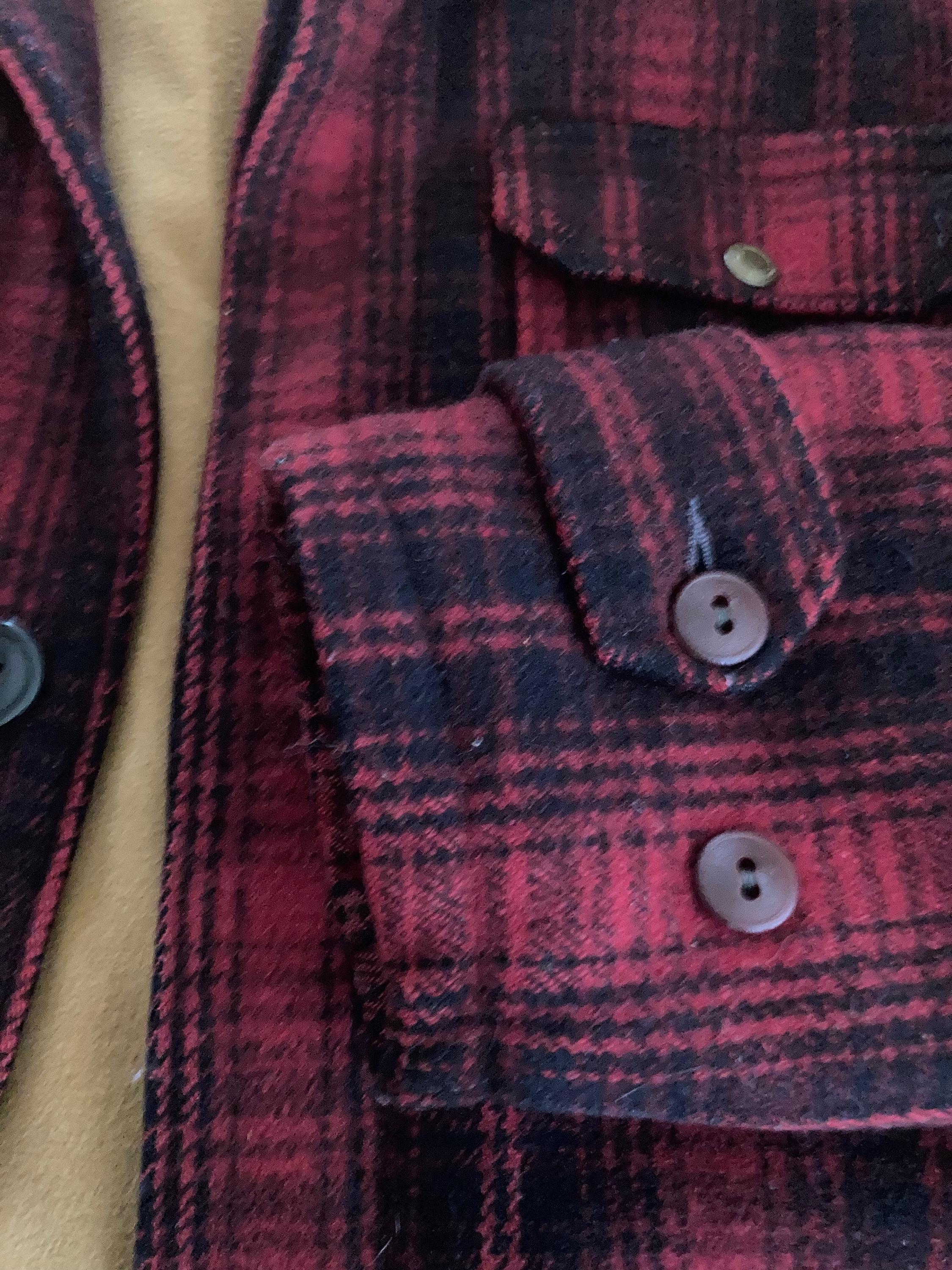 1940s/1950s Woolrich Red Mackinaw Coat/hunting Jacket/vintage