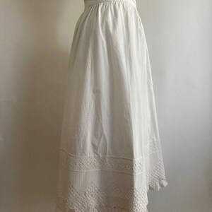 Victorian White Cotton Petticoat With Crocheted Overlay - Etsy