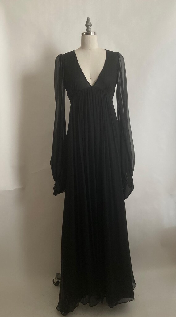 sachin and babi light blue dress Black Embroidered Chiffon Maxi Dress main image 1