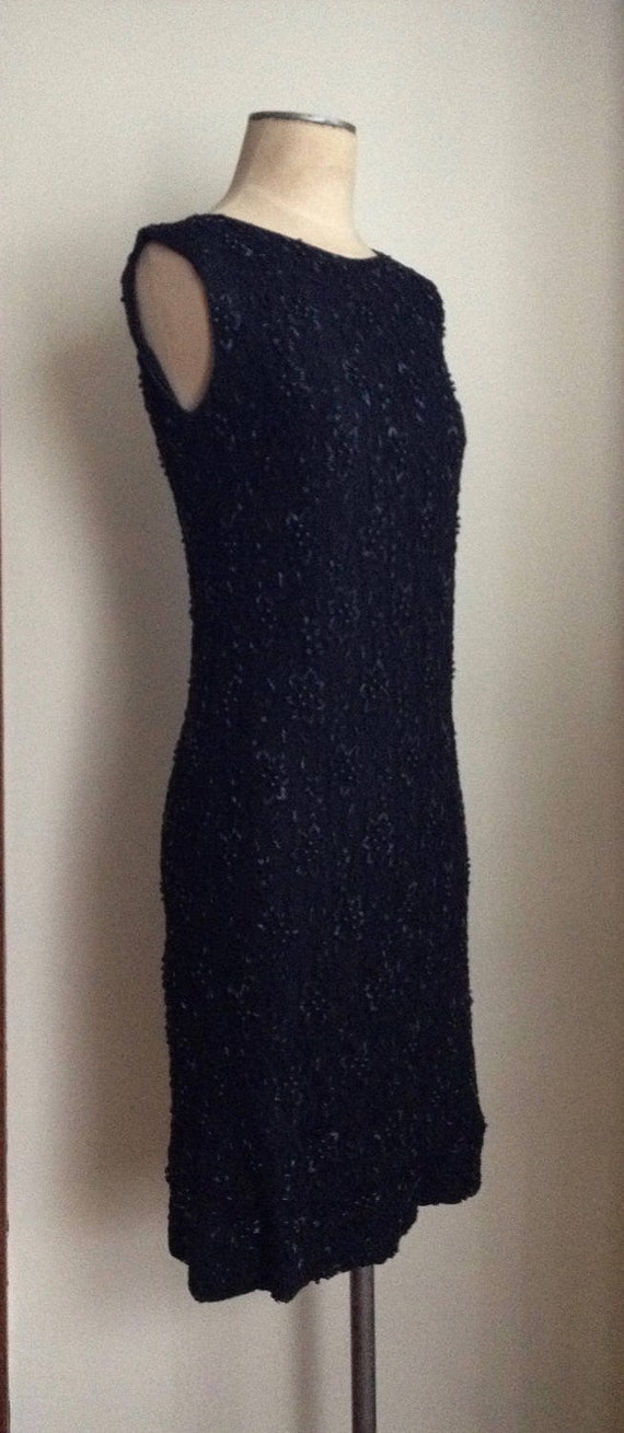 6271 Sleeveless Beaded Sheath Dress