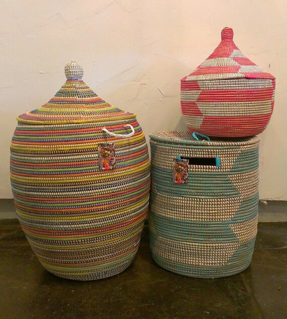 Items similar to Fair trade, African hand woven storage baskets on Etsy