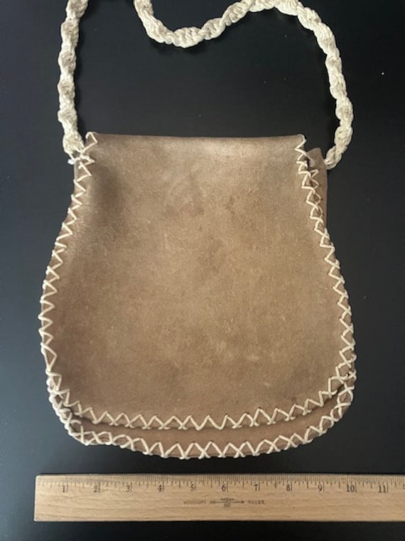 Macrame/Leather Purse