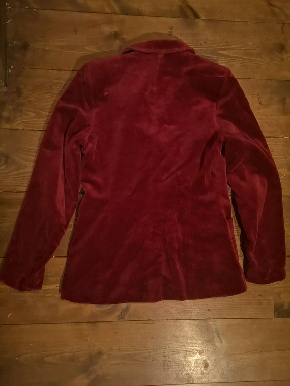 Vintage maroon velvet 1970's jacket