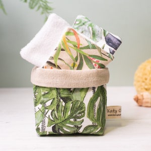 Reusable Makeup pads with Linen bag, reusable makeup pads, zero waste makeup, eco friendly gift for her, makeup remover pads, cloth wipes
