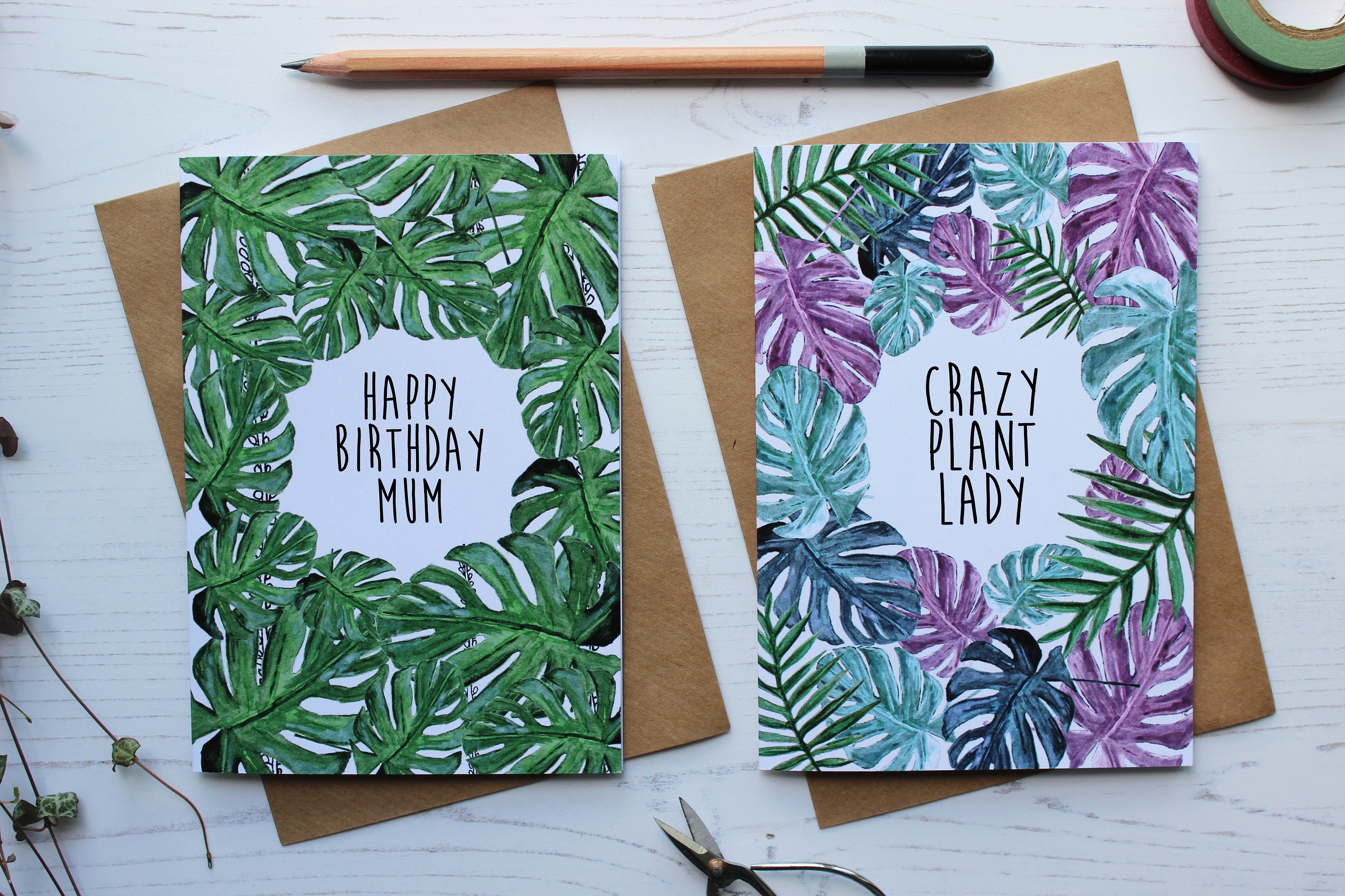 Personalised plant mom birthday card happy birthday crazy Etsy
