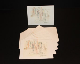 Cards - Winter Garden Pack with Angels and Twinkles - Pack of 8 with Envelopes
