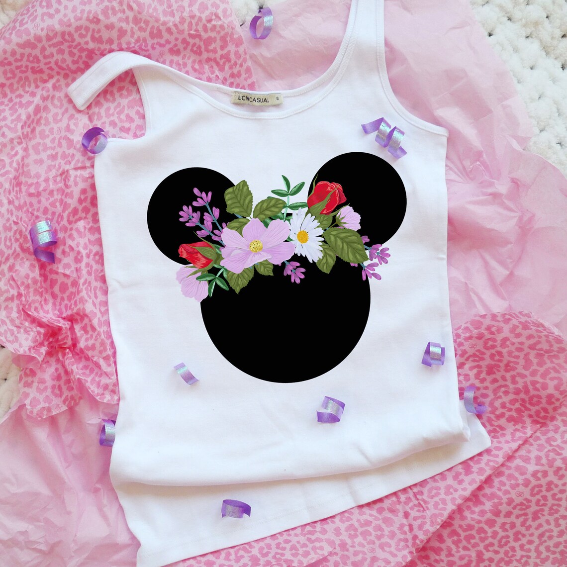 Download Floral Minnie shirt design Disney clipart Floral mickey svg | Etsy