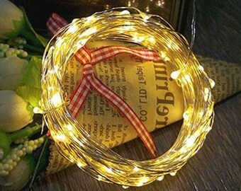 String Lights: Up to 49 ft & 300 Fairy Lights for Home Decor, Weddings. Aisle Runners, etc. Battery-powered, plug-in, or solar powered.