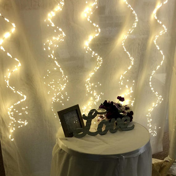 1800 Fairy Lights Curtain 36 Strands 50 Warm White