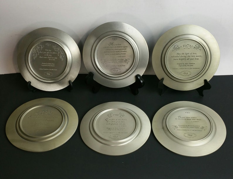 Hallmark Pewter Plates, Little Gallery Vintage , Collectables, Pewter