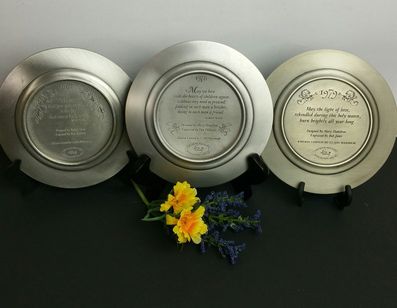 Hallmark Pewter Plates, Little Gallery Vintage , Collectables, Pewter