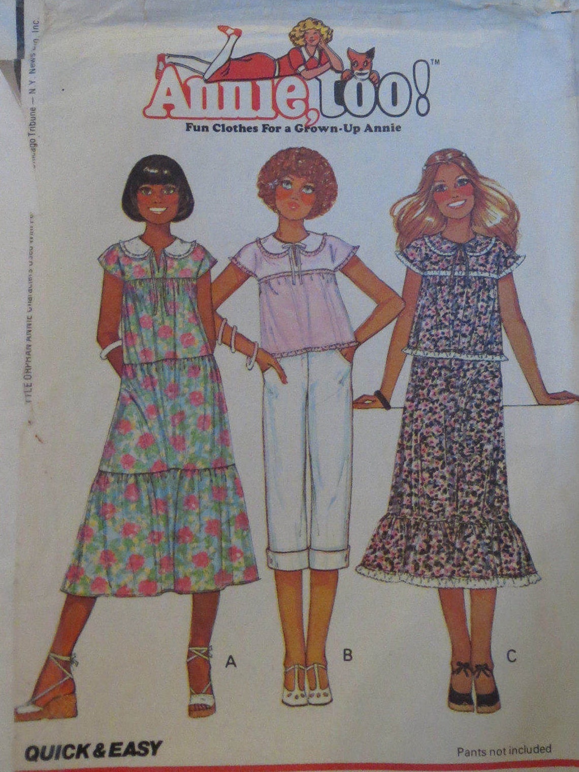ANNIE Costume Vintage Sewing Pattern McCalls 5979 Annie Etsy