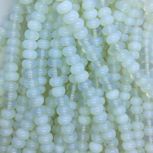 10 x 6 mm rondelle Opaline quartz Large Hole