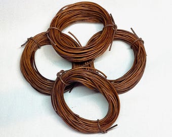 1.8 mm dyed whiskey color  leather- 10 meters / 32.50 feet