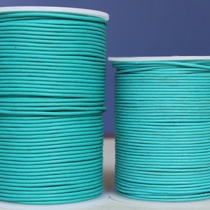 1.5 mm Turquoise Leather Cord 10 meters/32.5 feet image 2