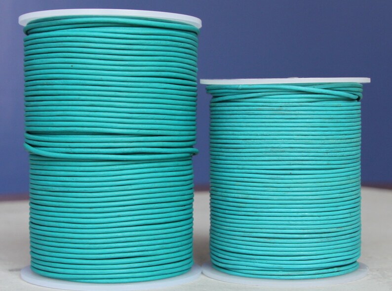 1.5 mm Turquoise Leather Cord 10 meters/32.5 feet image 2