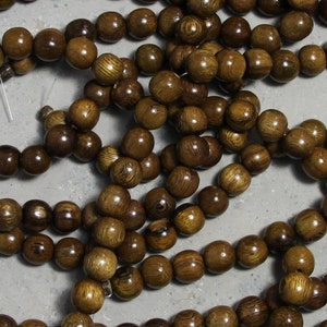 10mm round large hole wooden beads