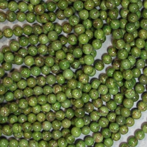 8mm African olive green jasper  Beads