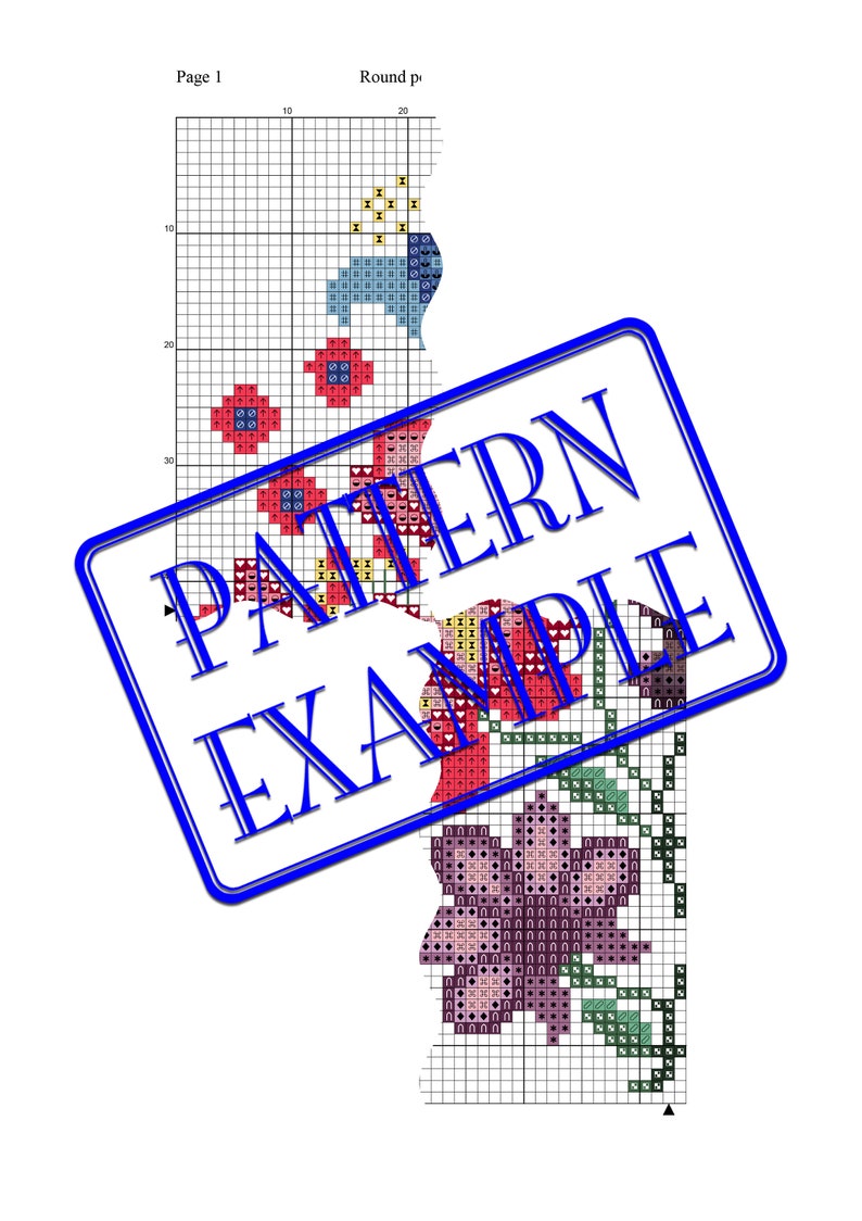 Round Polish Flower for Cross Stitch Pattern Polish Etsy