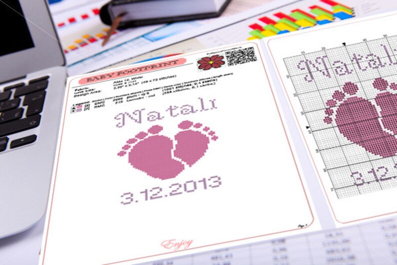 Newborn Digital Personalize Cross Stitch Pattern Alphabet Etsy