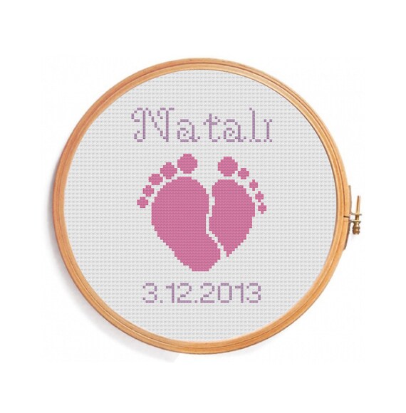Newborn Digital Personalize Cross Stitch Pattern Alphabet Etsy