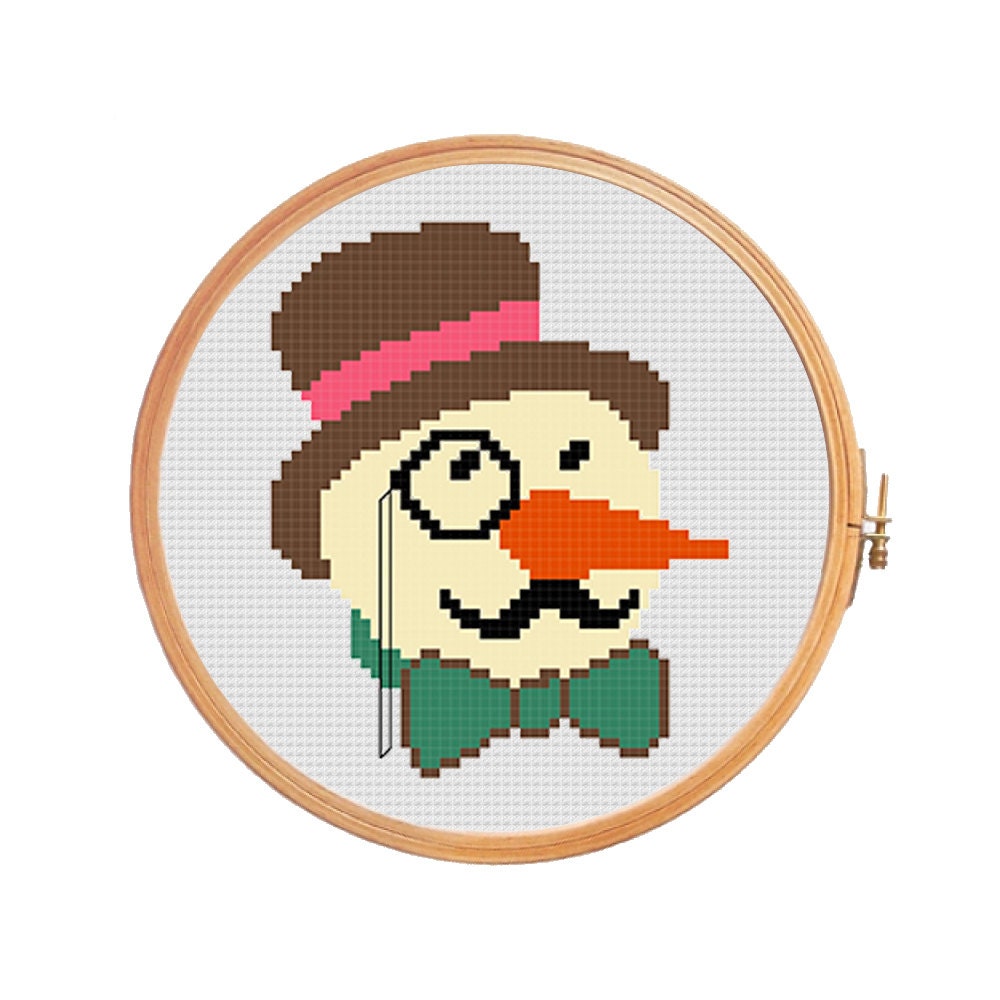 Cross stitch snowman winter cross stitch pattern snowman
