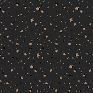 La Luna by Rae Ritchie - Dear Stella - Stars in Peat - Celestial Themed Quilting Cotton Fabric