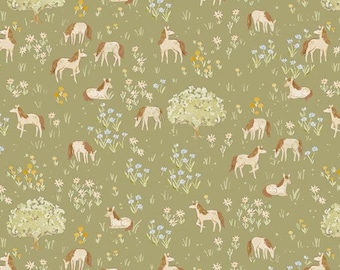 Storybook by Clara Jean - Dear Stella Fabrics - Horse Farm - Horse Themed Quilting Cotton Fabric