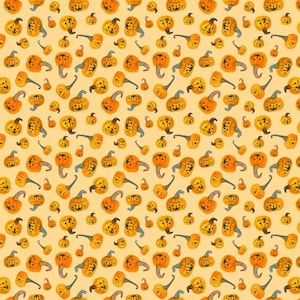 Meowloween by Leezaworks - Dear Stella - Pumpkins - Halloween Cat Themed Quilting Cotton Fabric