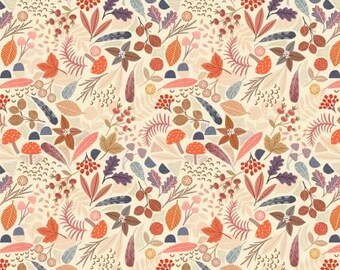 Nature Trail by Lewis and Irene - Leafy Trail - Forest Flora Themed Quilting Cotton Fabric