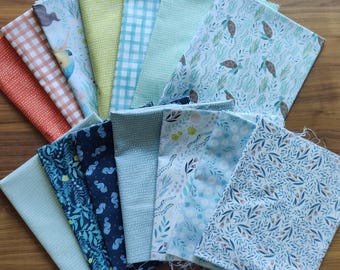 Under the Sea Half Yard Bundle from Dear Stella Fabrics - 14 piece collection of rare mermaid and sea creature quilting cotton
