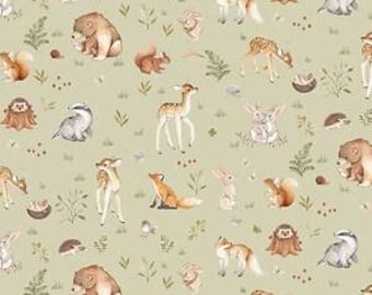 Little Forest by Nina Stajner - Dear Stella - Forest Animal Friends - Quilting Cotton Fabric