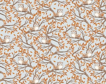 Forest Dreams by Nina Stajner - Dear Stella - Hoot Owls - Quilting Cotton Fabric