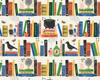 Halloween II - Rifle Paper co - Cotton + Steel - Spellbound - Metallic Gold Halloween Themed Quilting Cotton Fabric