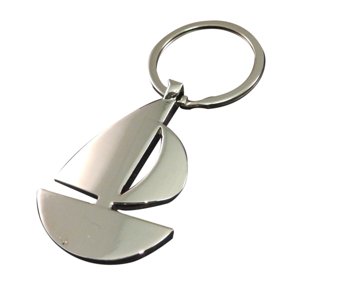 Engraved Keyring Sail Boat Sailing Boat Personalised With Any Message