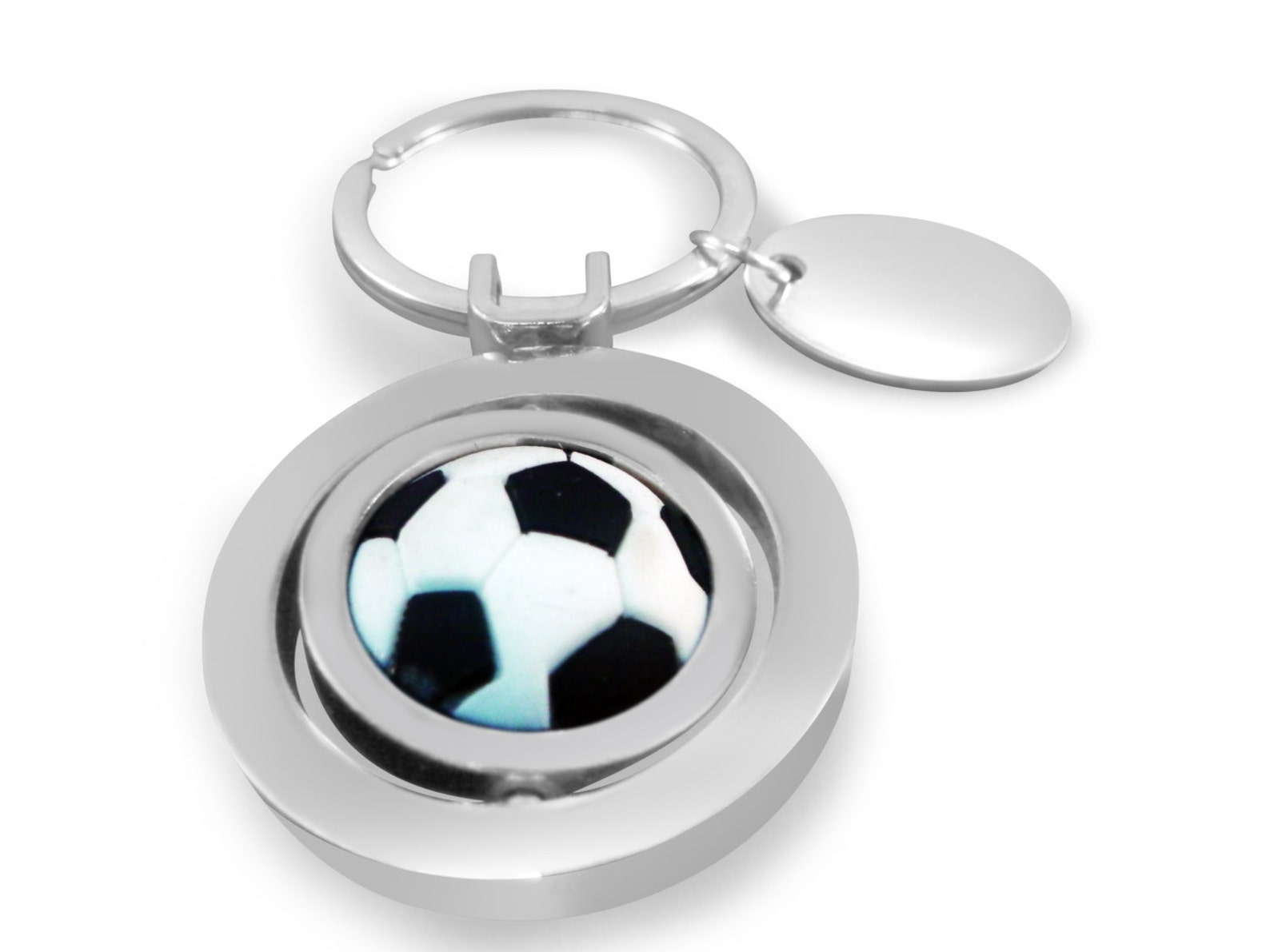 Soccer Ball Keyring Personalised Custom Engraved With Gift Etsy