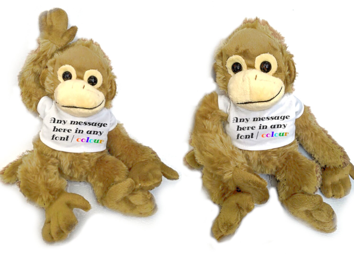 monkey teddy personalised