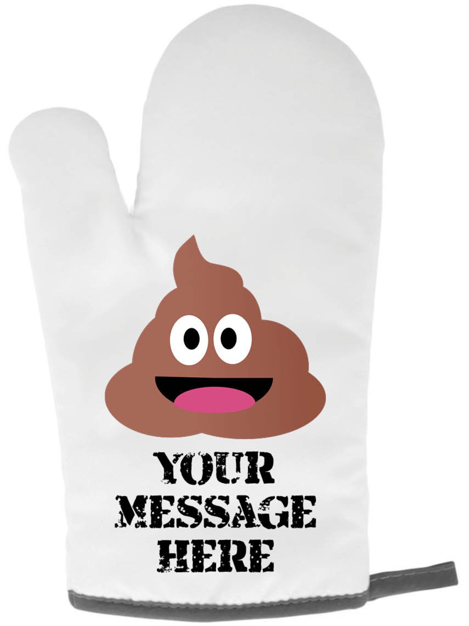 Poop Emoji Gift Oven Glove Mitt Personalised With Any Text and Etsy