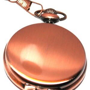 Customised engraved rose gold effect pocket pendant watch necklace chain gift pouch PW-rose