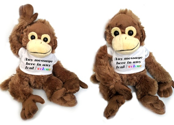 personalised monkey teddy