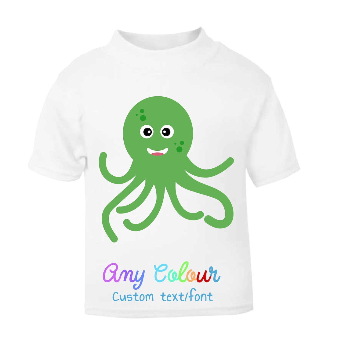 Children's Octopus T Shirt Custom Personalised for Babies Etsy UK