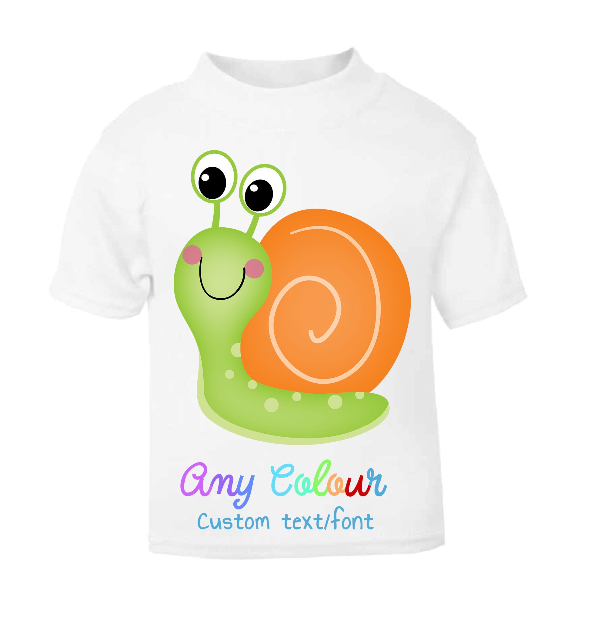 Children's Snail T Shirt Custom Personalised for Babies Etsy UK