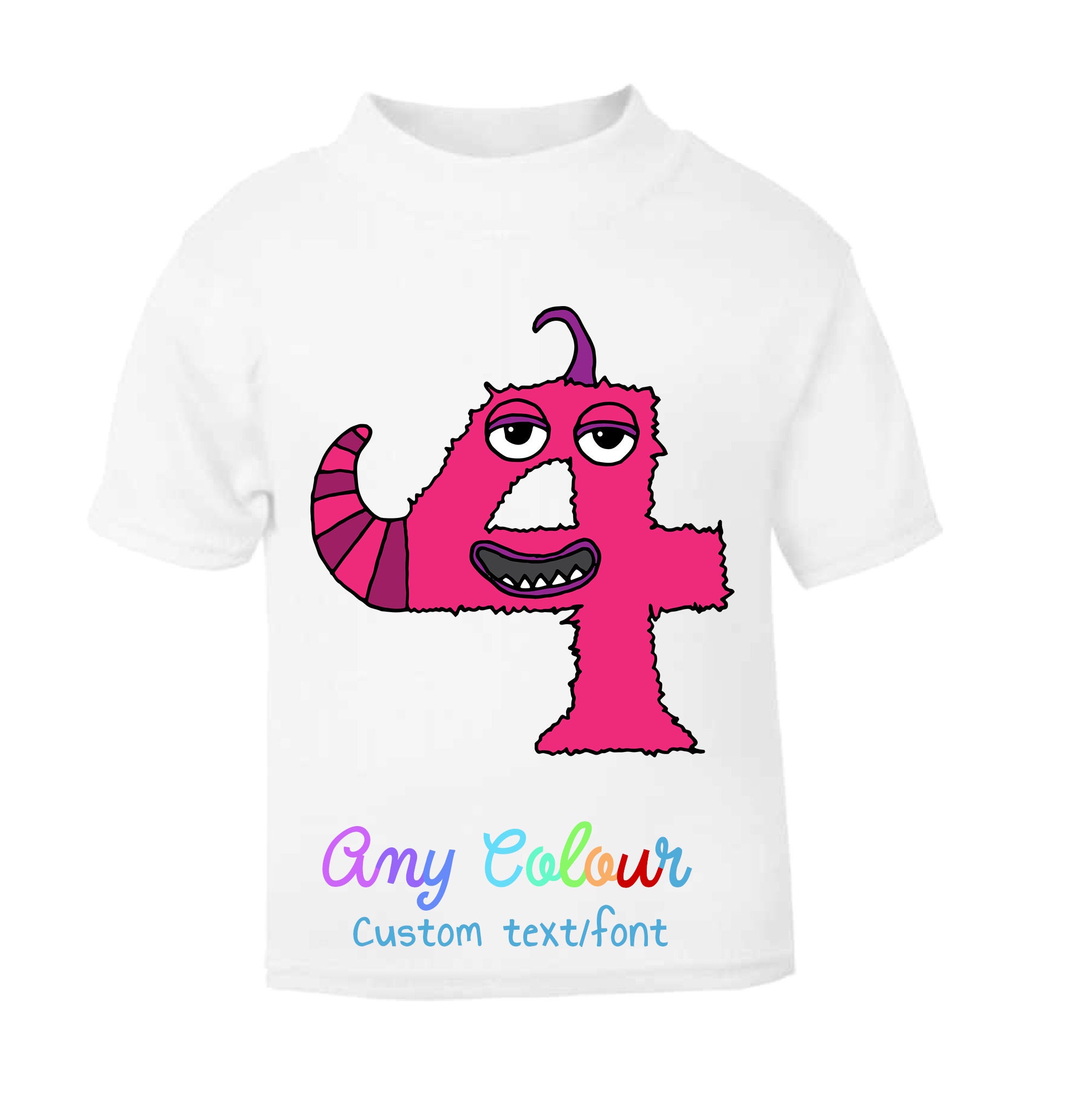 T Etsy Personalised Four Shirt Children\'s -