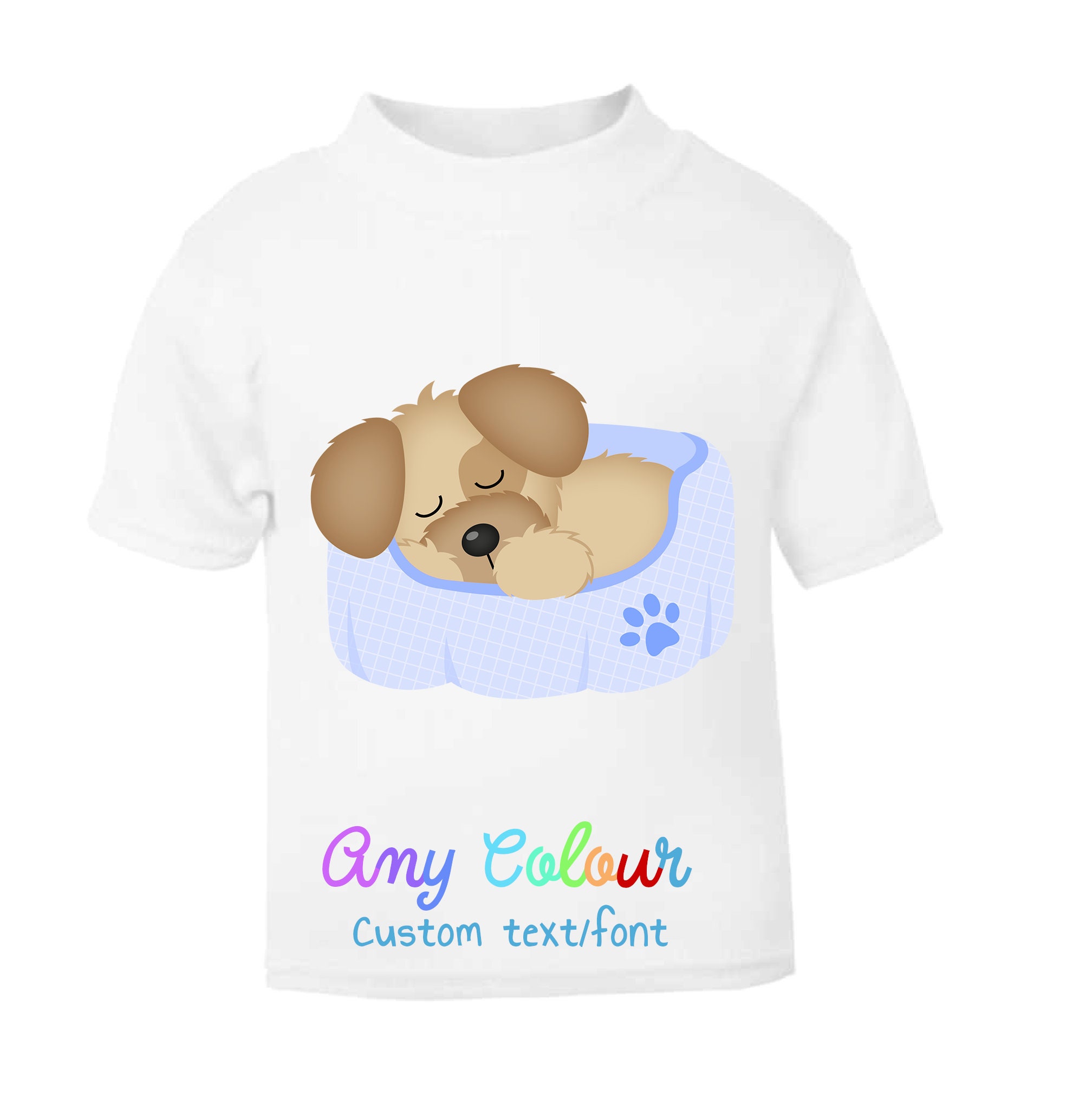 Children's Puppy T Shirt Custom Personalised for Babies Etsy UK